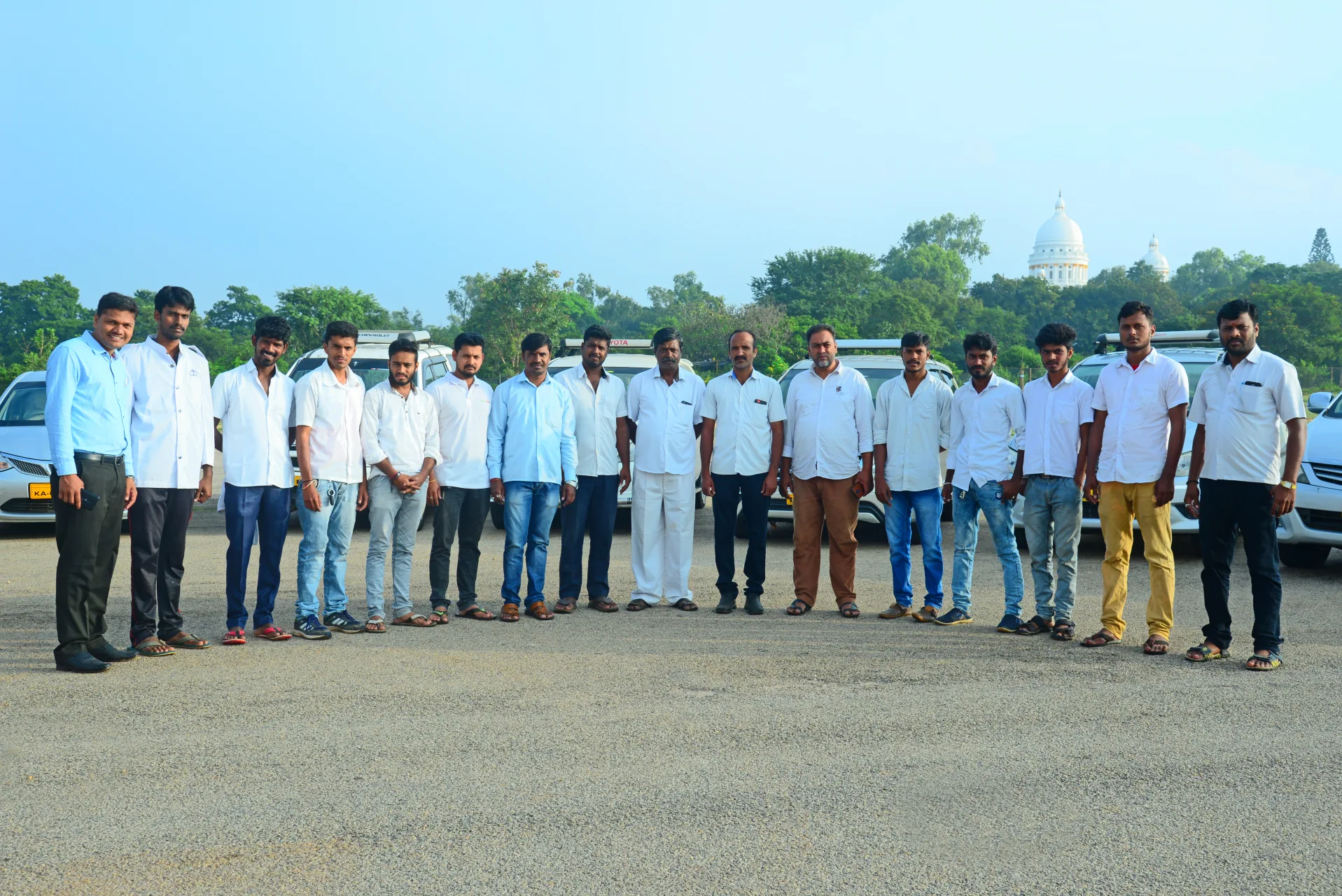 Mysore Travel Taxi driver team with the company fleet